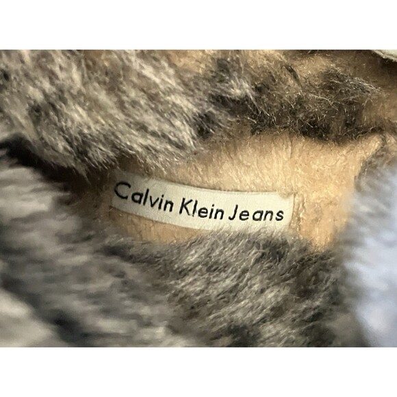 Calvin Klein Jeans Suede Tan Side Zip Wedge Heel Ankle Boots . Size 8 - Picture 7 of 7